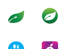 Spoon and fork logo design.