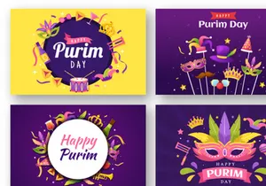 17 Happy Purim Day Illustration