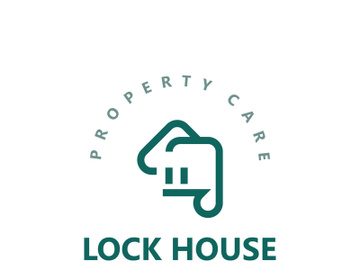 Lock House secure logo design, smart key home vector concept template preview picture