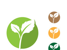 Green Tree leaf  logo ecology nature element
