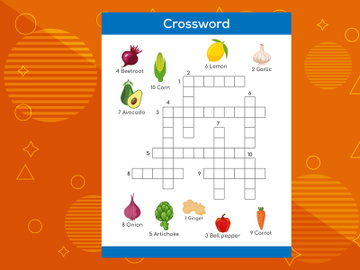 Crossword puzzle for kids. Educational game for children. worksheet for preschool kids preview picture