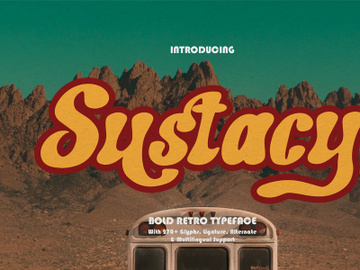 Sustacy | Retro Bold Typeface preview picture