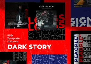 Dark Story Instagram Template