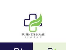 hospital logo and symbol Template, Green logo vector