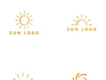 Sun logo design with a modern concept.