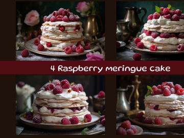 Raspberry meringue cake preview picture