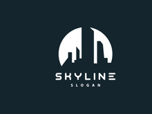 Cityscape Logo, Metropolis Skyline Design, City Building Vector, Icon Symbol Illustration