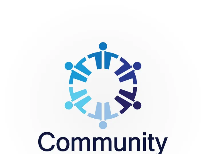 Community Logo Design Template for Teams or Groups.network and social icon design