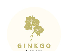 Ginkgo biloba leaf logo. can be used for herbal health products modern style logo design template