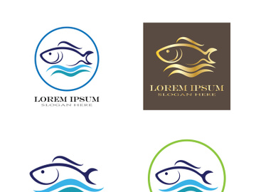 Fish logo template. Creative vector symbol preview picture