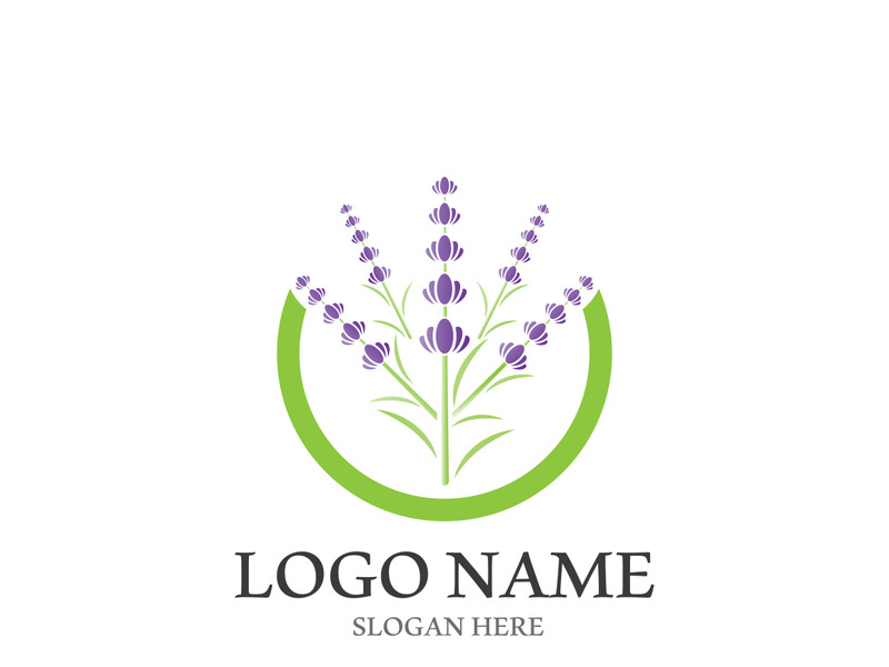 Lavender flower vector icon illustration design template