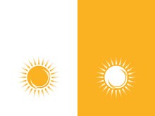 Creative sun concept logo illustration design template