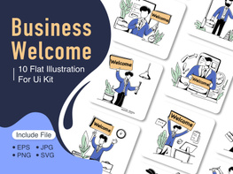 Modern Business Welcome flat illustration preview picture