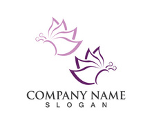 Butterfly logo template symbol vector icon design