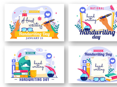 10 National Handwriting Day Illustration