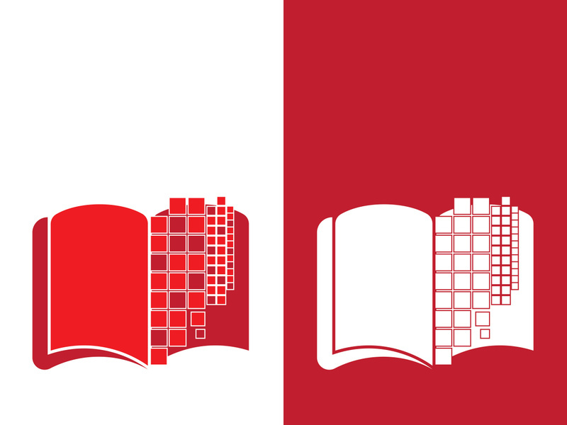 Digital book logo technology vector icon design