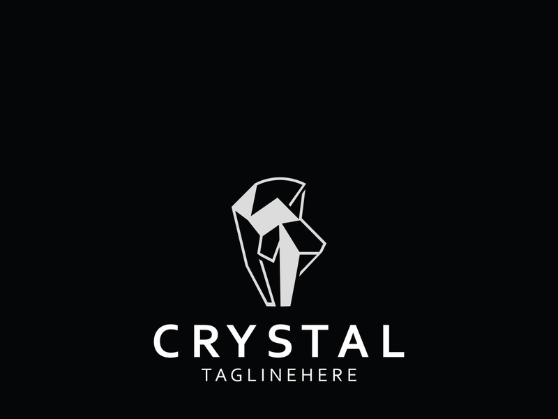 Crystal Gems Logo Design Template. Luxury Fashion Jewelry concept