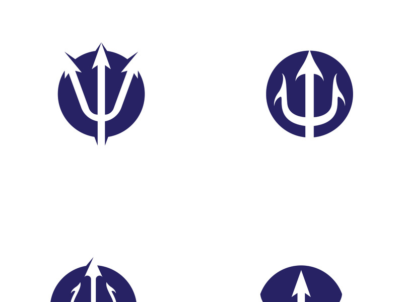 Trident Logo Template vector icon illustration design