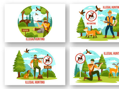 8 Illegal Hunting Illustration