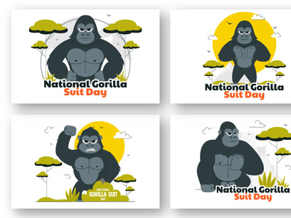 10 National Gorilla Suit Day Illustration