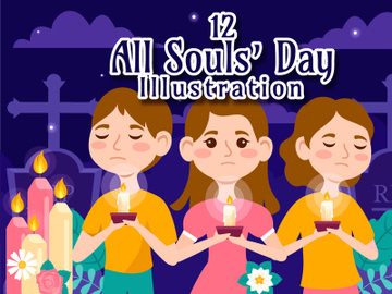 12 All Souls Day Vector Illustration preview picture