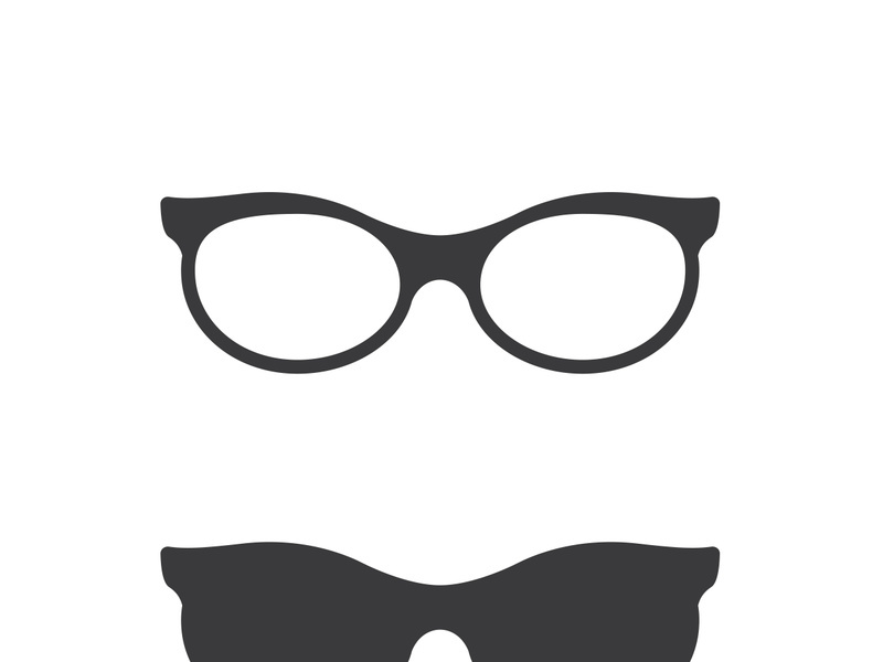 Glasses symbol vector icon