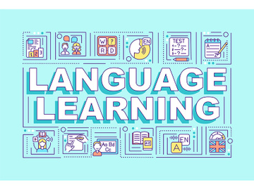 Language learning word concepts banner preview picture
