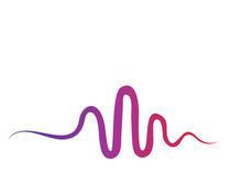 Sound waves vector illustration design template