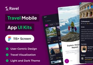 Travel Minimalist UI Kit