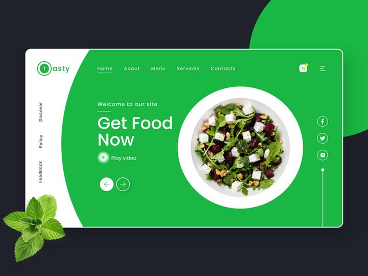Food Landing Web UI