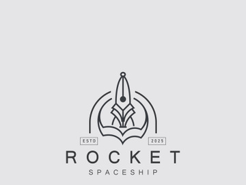 Rocket Logo Design template technology Design Concept, Creative Symbol preview picture