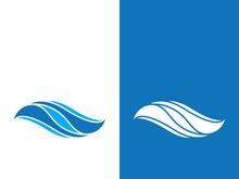 Wave beach vector illustration design logo