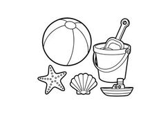 Beach summer essentials flat design vector illustration