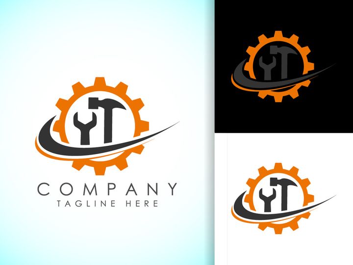 Industrial logo design concept