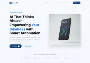 NeuralEdge — AI SaaS Landing Page UI Design | Smart Automation D