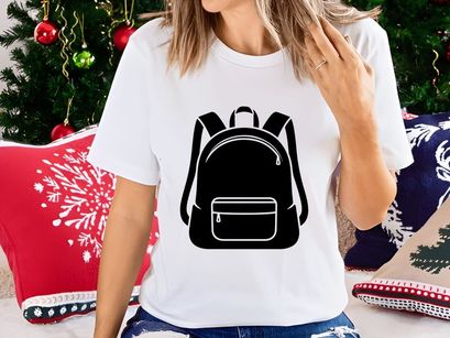 Classic Backpack Design with a Rounded Front Pocket and Adjustable Straps, Perfect for School, Hiking, or Daily Commuting. Simple Vector Icon.