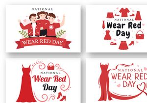 12 National Wear Red Day Illustration
