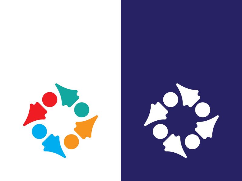 Community, network and social icon design template