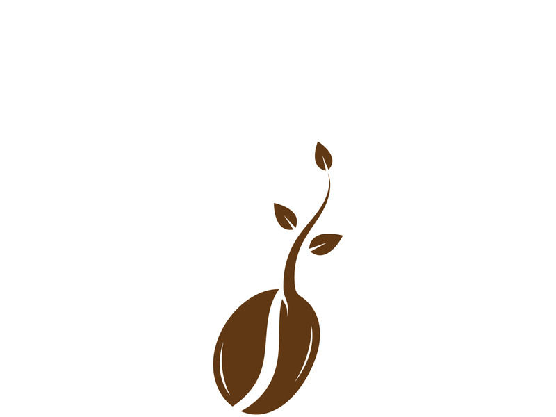 Premium coffee bean logo design.