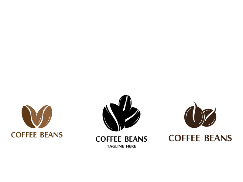 Premium coffee bean logo design.