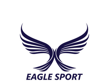 Eagle wing logo design vector image template preview picture