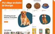 Pet Shop Website UI Design – One Stop for Pets