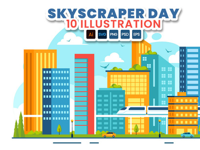 10 Skyscraper Day Illustration