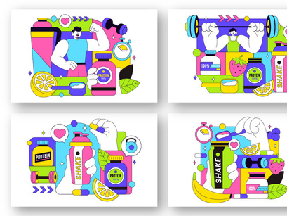 10 Protein Supplements Illustration