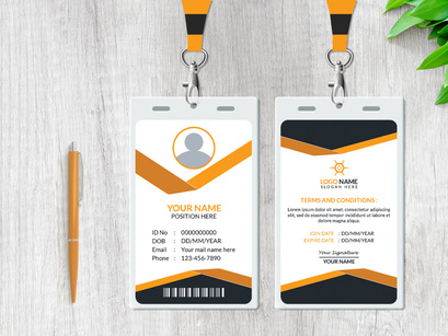 Professional ID Card Design Template