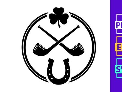 Irish Luck Symbols Emblem