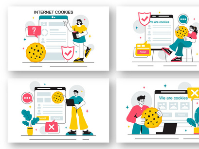 10 Internet Cookies Technology Illustration