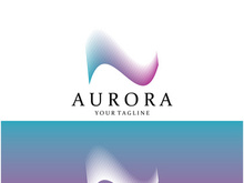 aurora logo design icon illustration vector template