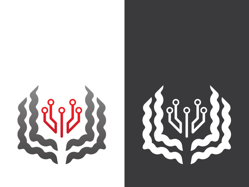 Digital book logo technology vector icon design