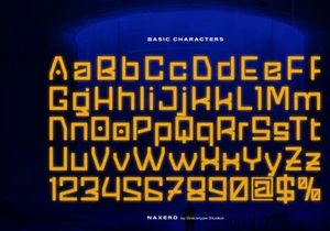 Naxero | Futuristic Typeface